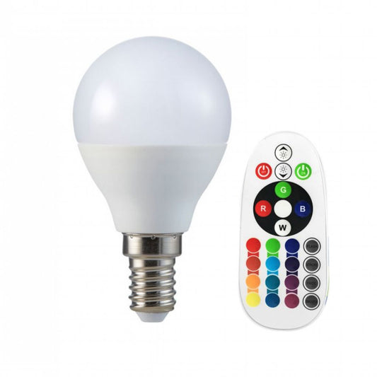 LED Bulb - 3.5W E14 P45 A80 Candle Dimming Brightness RF Control RGB + 6400K