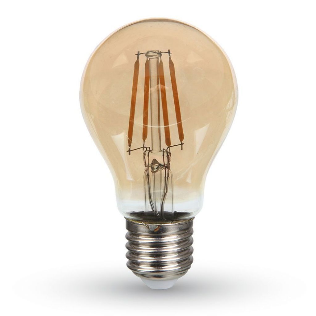 LED Bulb - Samsung Chip Filament 4W E27 A60 Amber Cover 2200K
