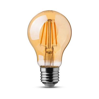 LED Bulb - Samsung Chip Filament 6W E27 A60 Amber Cover 2200K