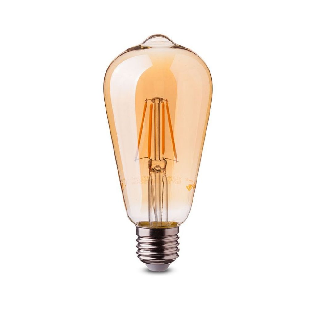 LED Bulb - Samsung Chip Filament 6W E27 ST64 Amber Cover 2200K