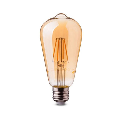 LED Bulb - Samsung Chip Filament 6W E27 ST64 Amber Cover 2200K