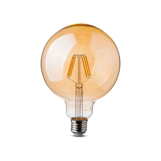 LED Bulb - Samsung Chip Filament 6W E27 G125 Amber Cover 2200K 120Lm/w