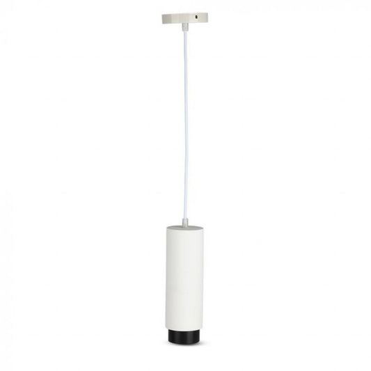 GU10 Fitting Gypsum Pendant  Suspended Metal With Gun Black Bottom