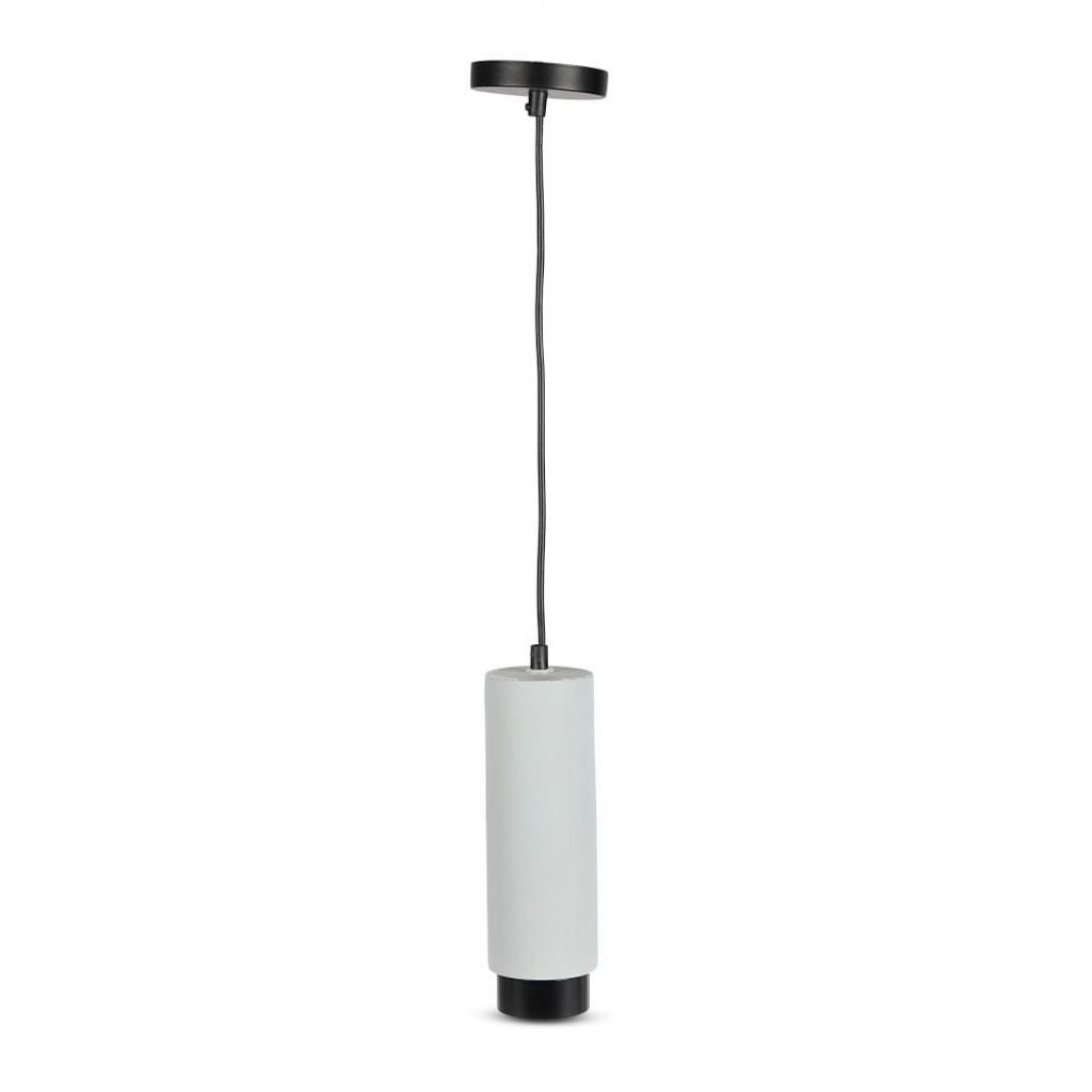 GU10 Fitting Gypsum Concrete Pendant Metal With Gun Black Bottom