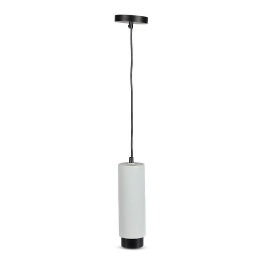 GU10 Fitting Gypsum Concrete Pendant Metal With Gun Black Bottom