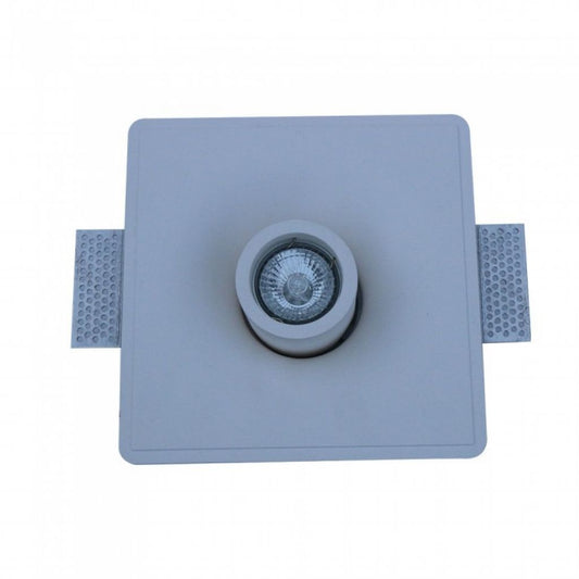 GU10 Fitting Gypsum Designer Ceiling Movable With White Bottom Square