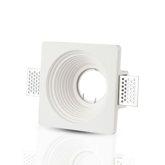 GU10 Fitting Gypsum White Recessed Light Round