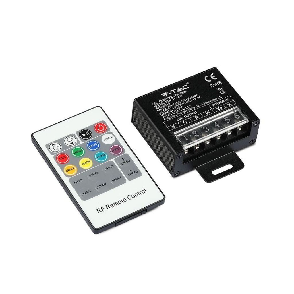 LED RGB Controller With 20 Key RF Remote Control Small