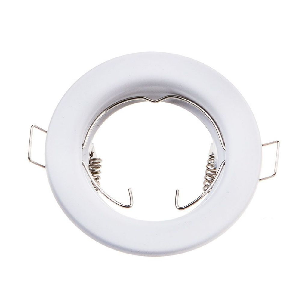 GU10 Round Spotlight Fitting White 2 pcs/box