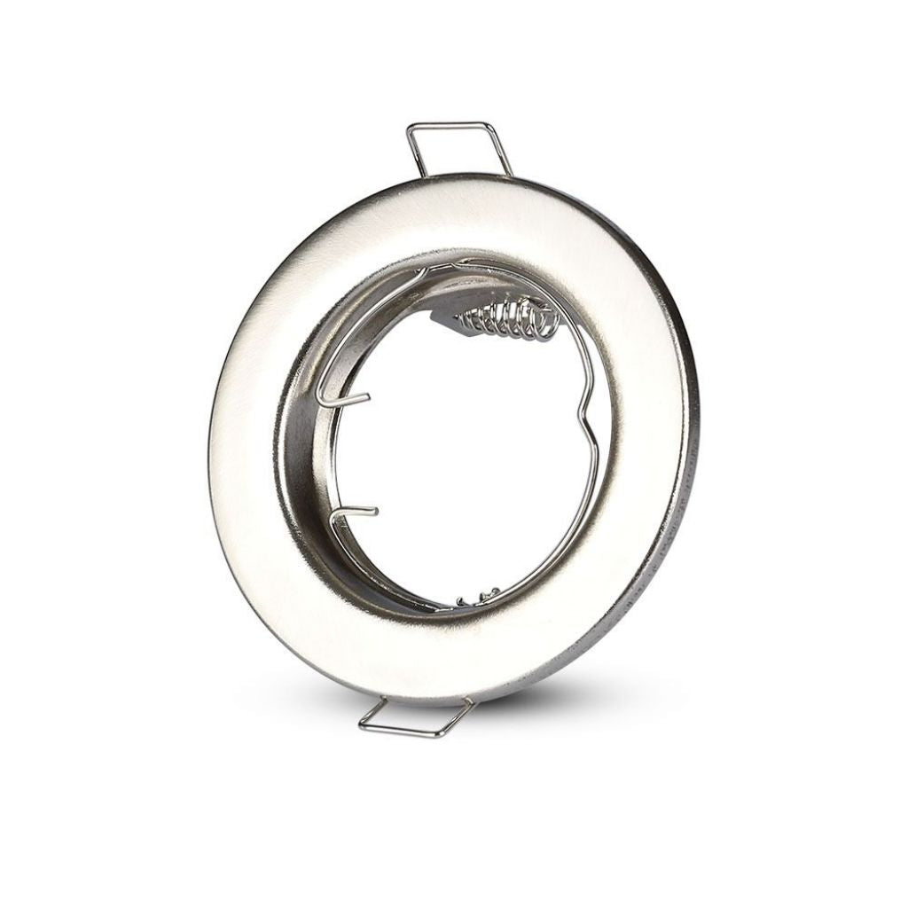 GU10 Round Spotlight Fitting Satin 2 Pcs/Box