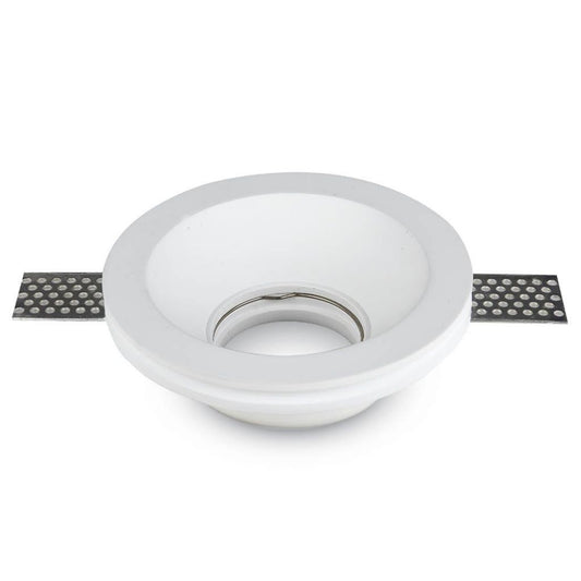 GU10 Fitting Round Gypsum White