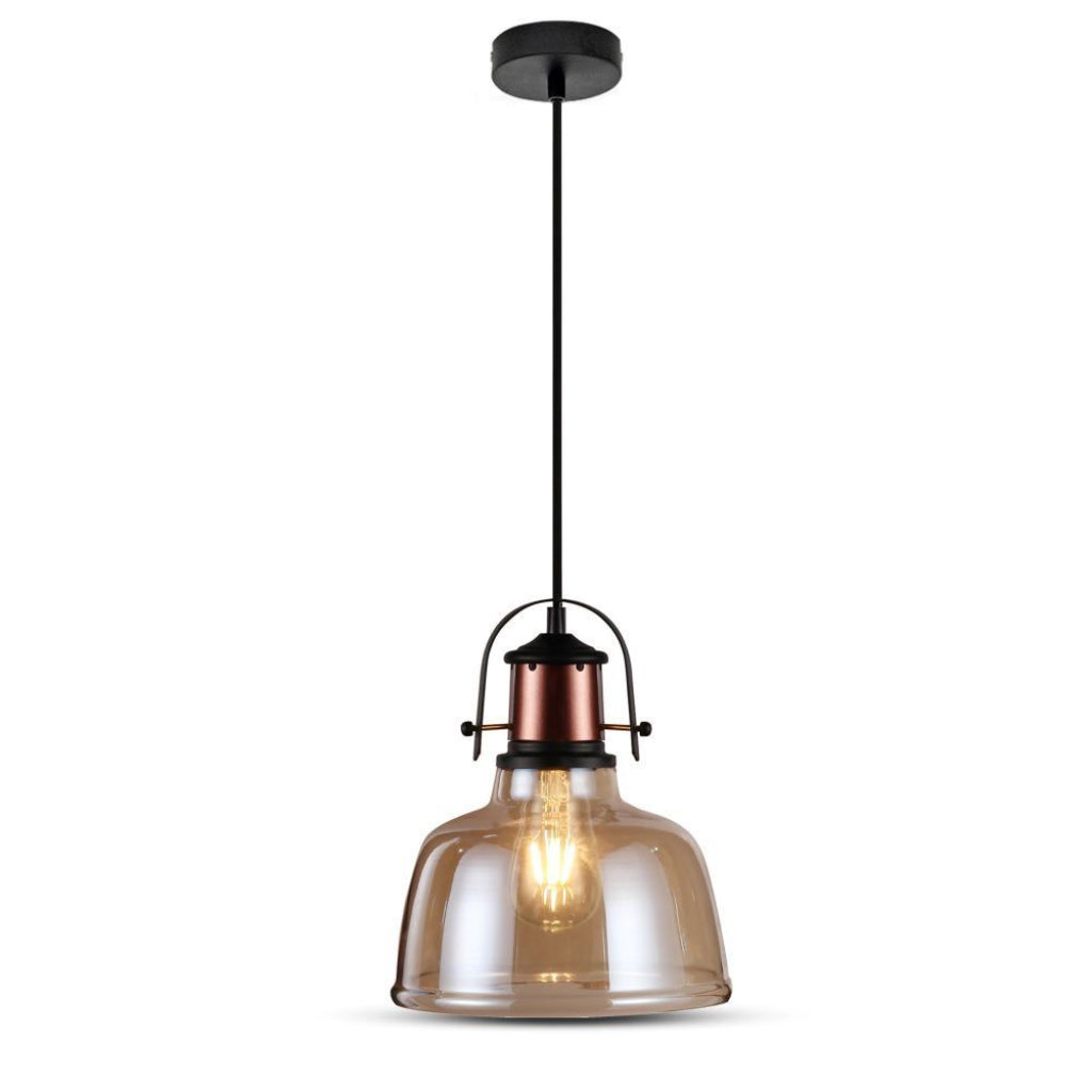 Glass Pendant Light Amber