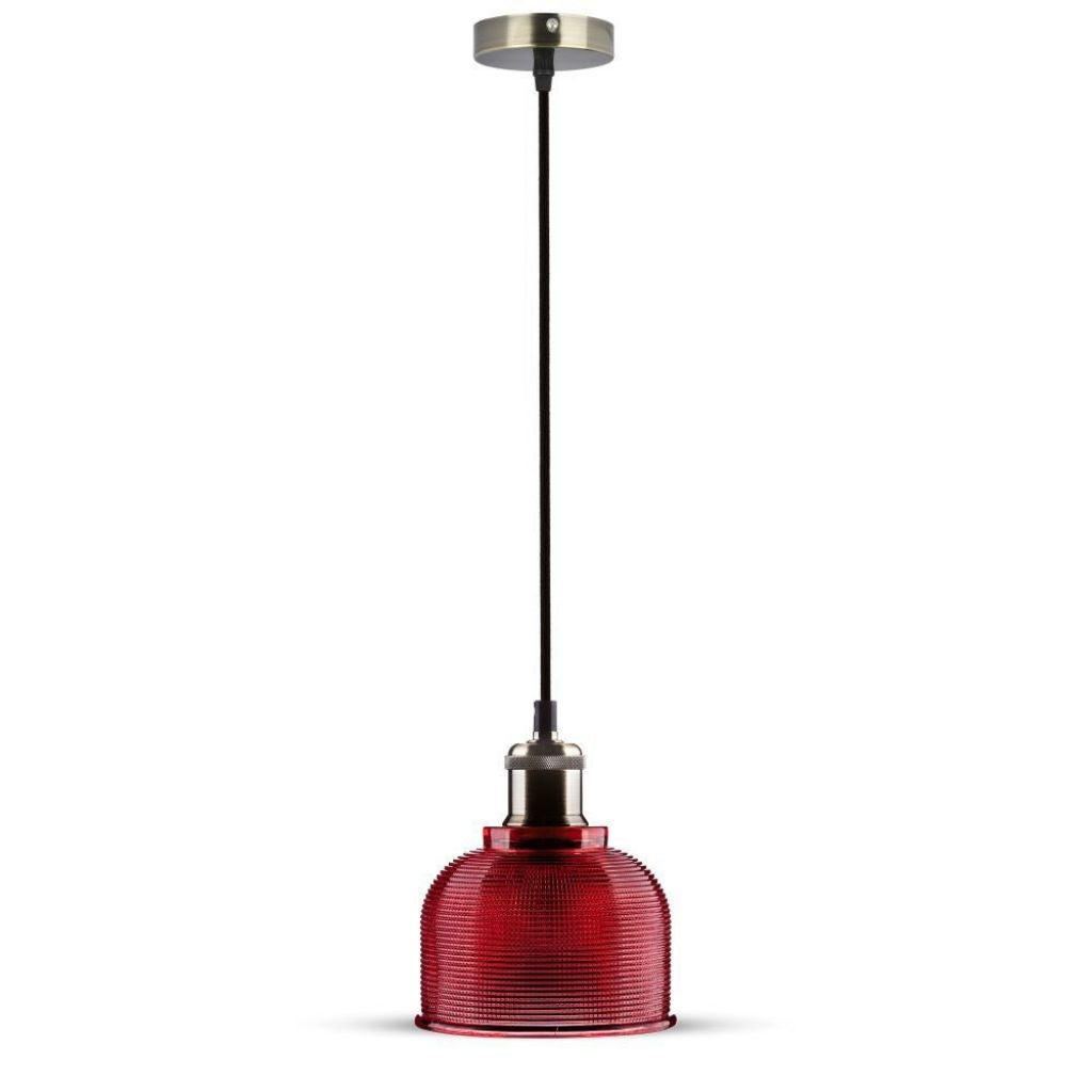 Glass Pendant Light Red Diametro 145