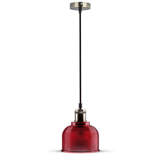 Glass Pendant Light Red Diametro 145