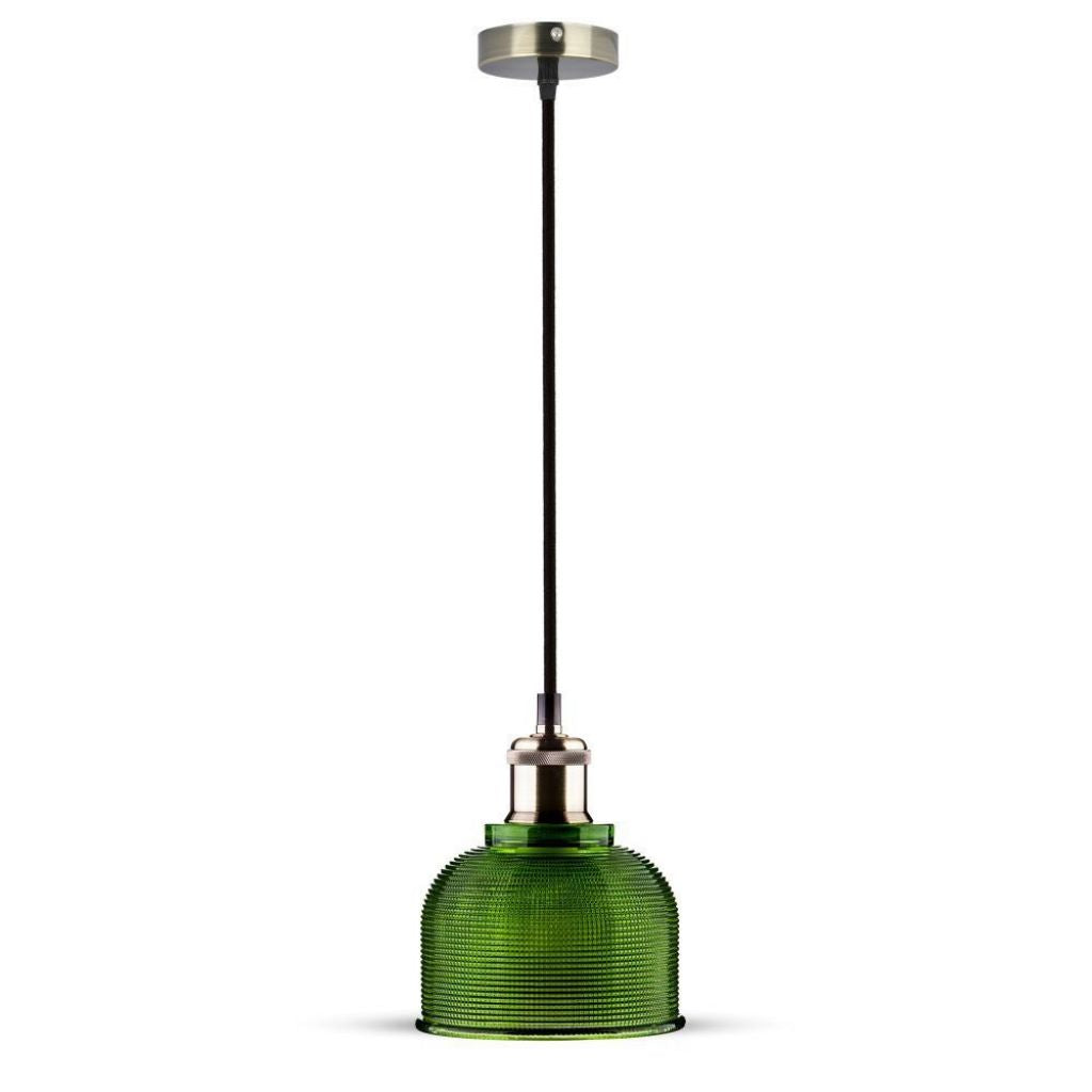 Glass Pendant Light Green Diametro 145