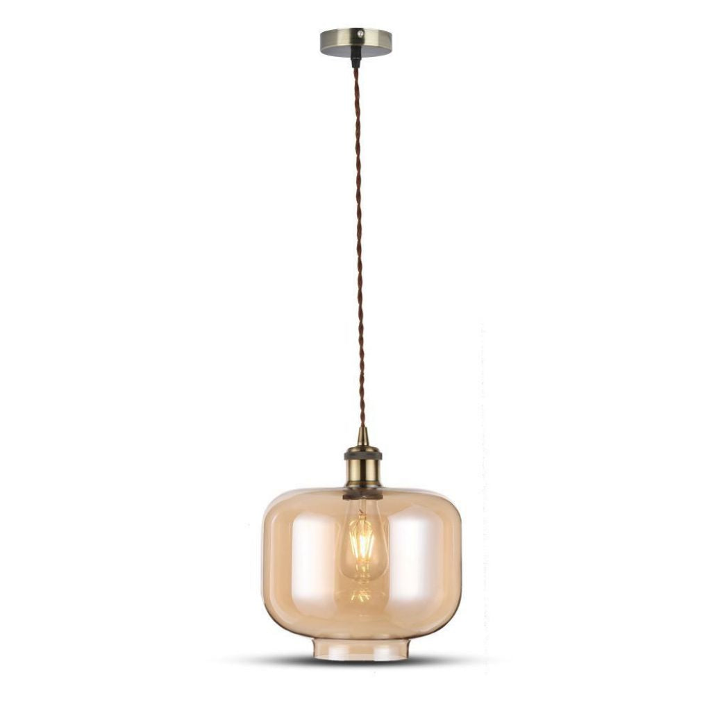 Glass Pendant Light Amber