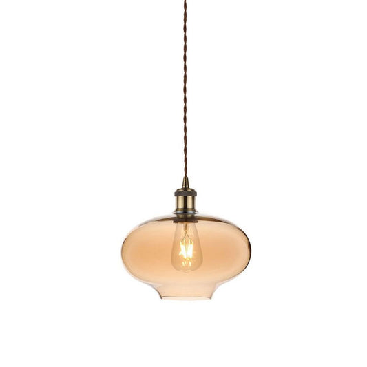 Glass Pendant Light Amber