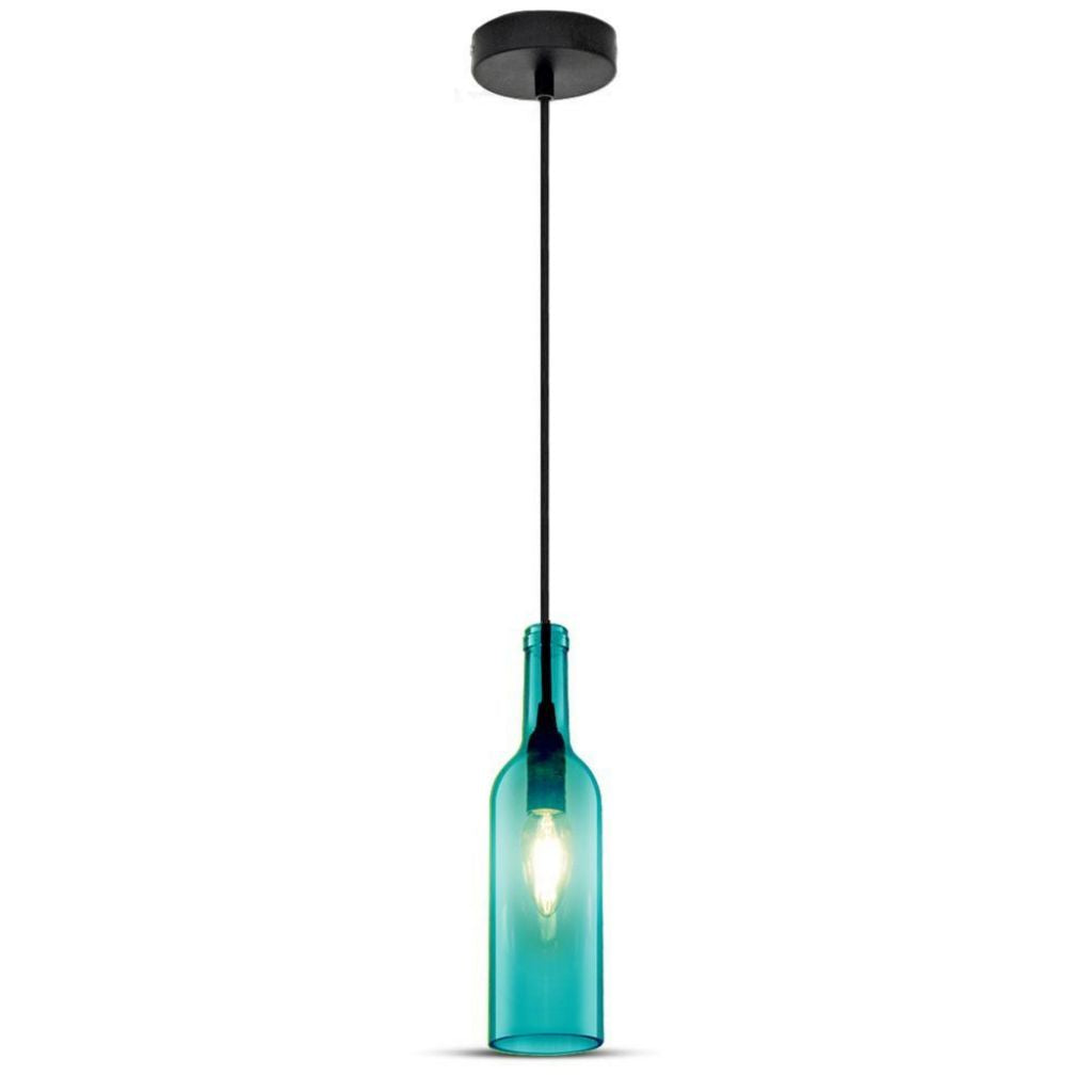 Bottle Pendant Light Blue