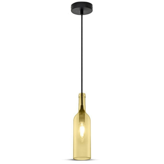 Bottle Pendant Light Amber