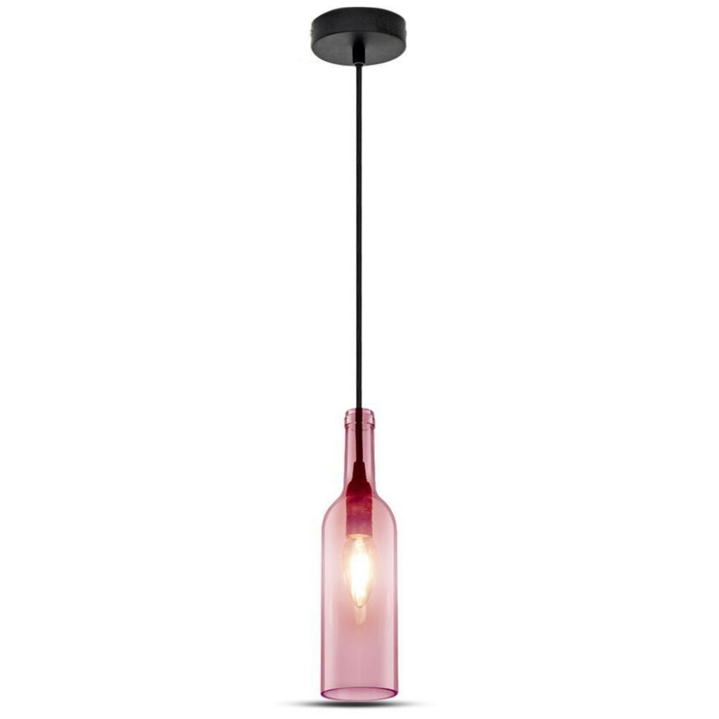 Bottle Pendant Light Pink