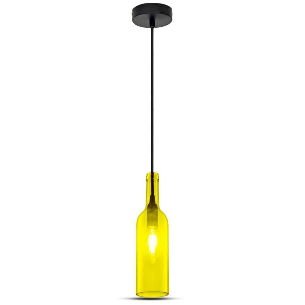 Bottle Pendant Light Yellow