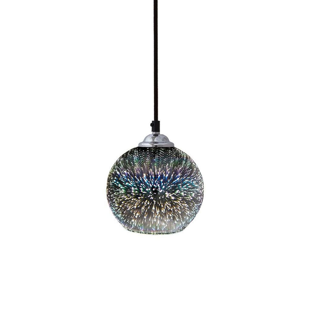 3D Glass Pendant Light With White Canopy