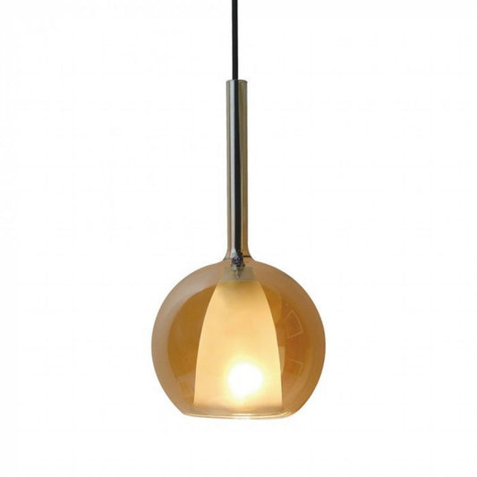DOUBLE GLASS-AMBER+WHITE PENDANT LIGHT D:180