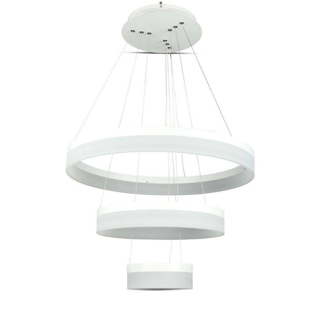 80W Soft Light Chandelier Slim 3 Ring Dimmable 4000K