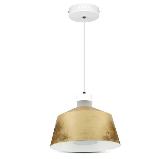 7W LED Pendant Light (Acrylic) - Gold Lamp Shade 250*190mm 4000K