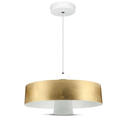 7W LED Pendant Light (Acrylic) - Gold Lamp Shade 3400*190mm 4000K
