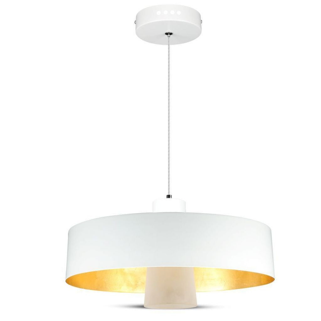 7W LED Pendant Light (Acrylic) - White Lamp Shade 340*190mm 4000K