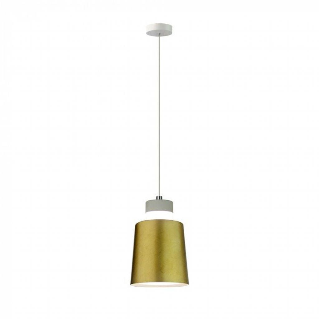 7W LED Pendant Light (Acrylic) - Gold Lamp Shade 120*190mm 3000K