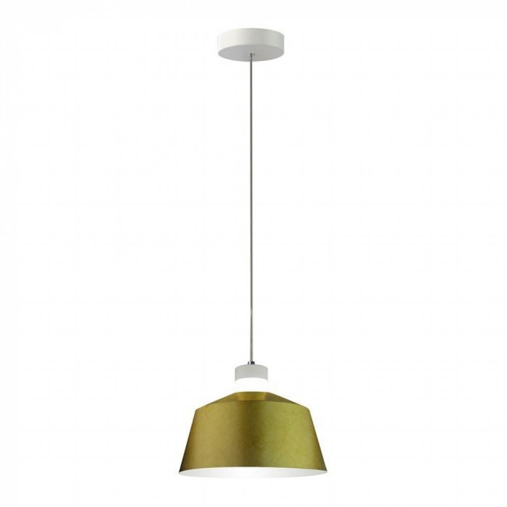 7W LED Pendant Light (Acrylic) - Gold Lamp Shade 250*190mm 3000K