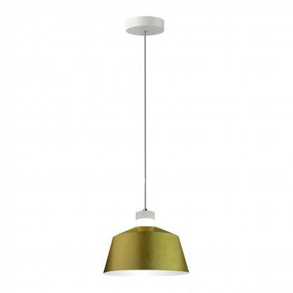 7W LED Pendant Light (Acrylic) - Gold Lamp Shade 250*190mm 3000K