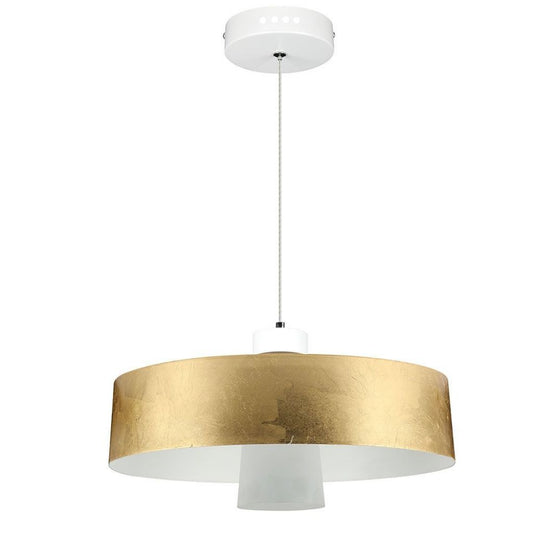7W LED Pendant Light (Acrylic) - Gold Lamp Shade 340*190mm 3000K