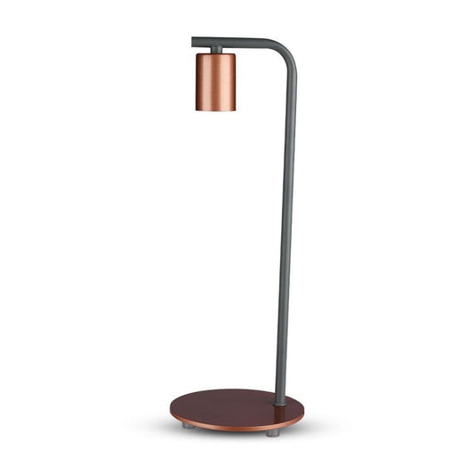 Designer Table Lamp With E27 Holder + Switch Red Bronze