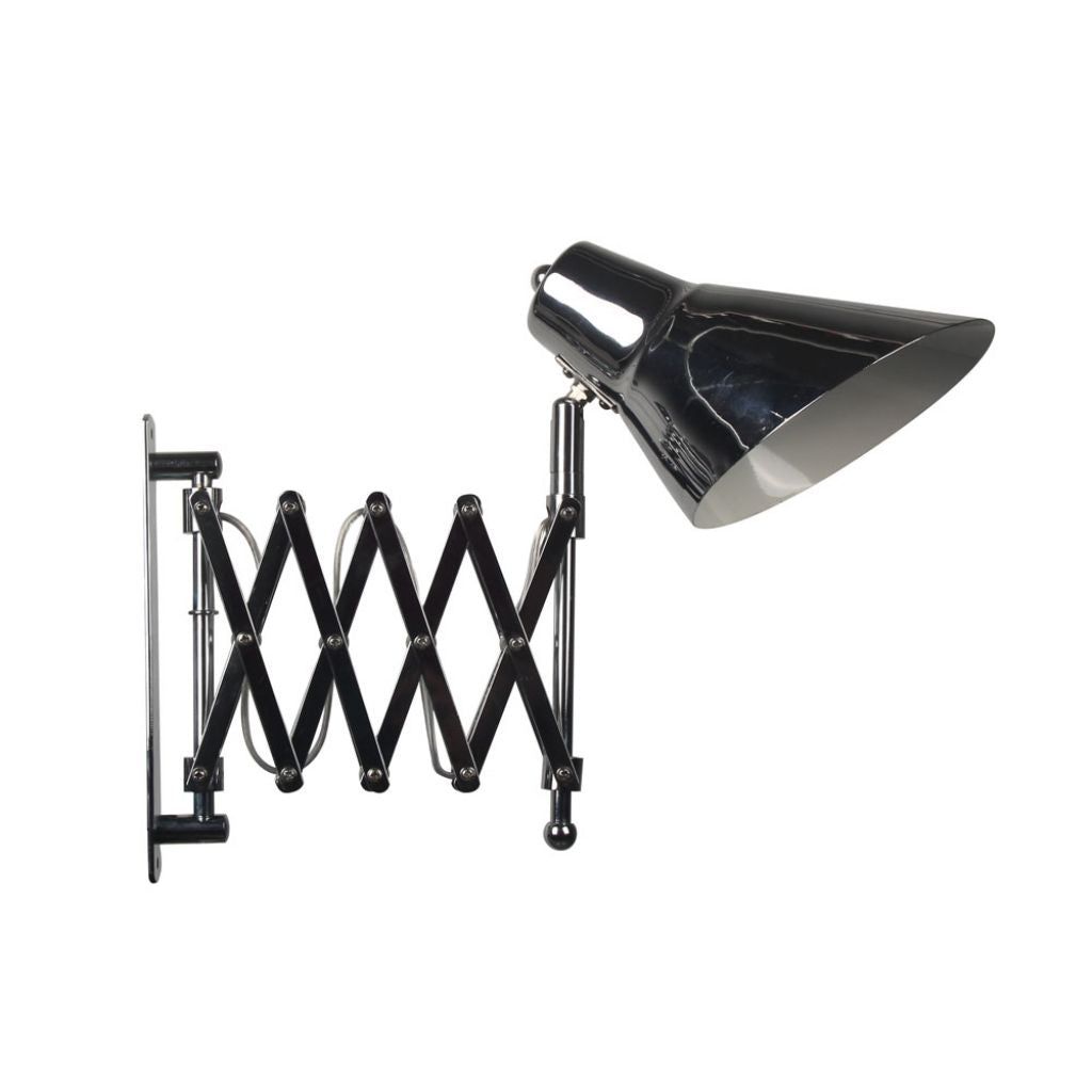 Designer Floor Lamp With Chrome Folder Bracket +Switch E27 Holder Chrome