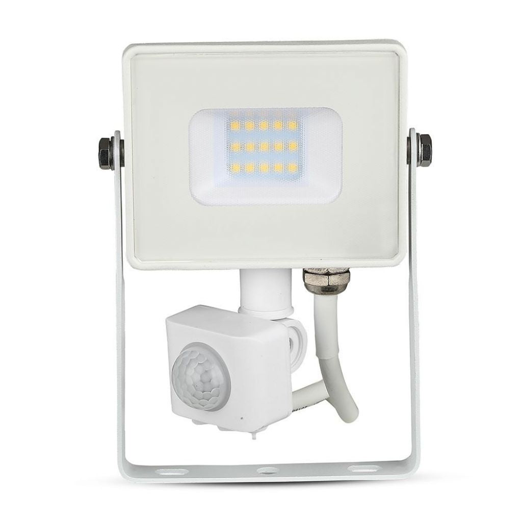 10W LED Sensor Floodlight Samsung Chip Cut-OFF Function White Body 3000K