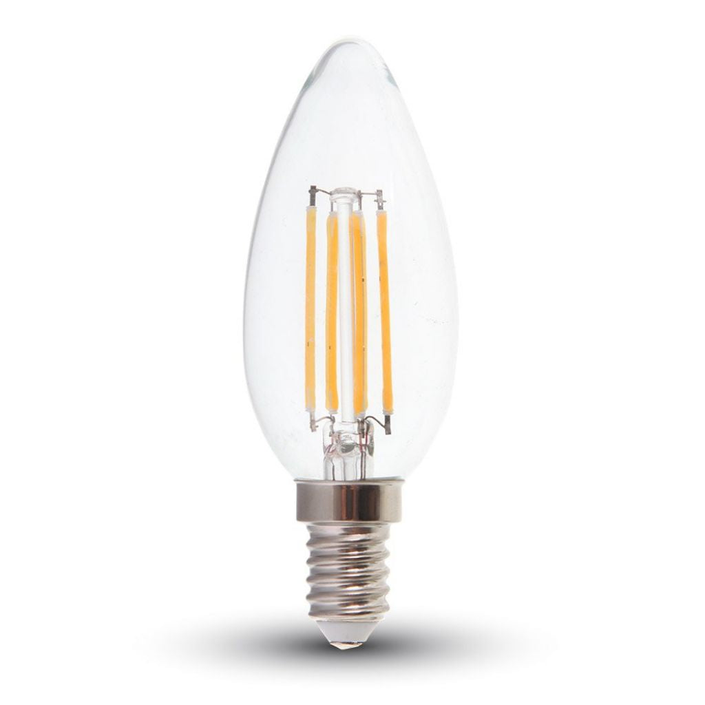 LED Bulb - 4W Filament E14 Candle 6400K