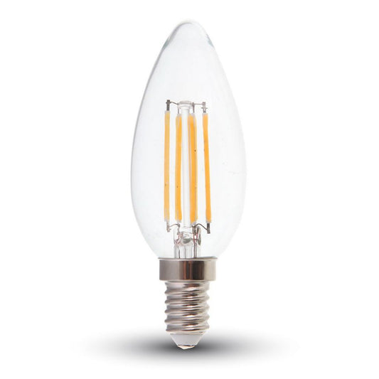 LED Bulb - 4W Filament E14 Candle 6400K