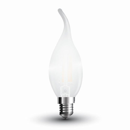 LED Bulb - 4W Filament E14 Frost Cover Candle Tail 6400K
