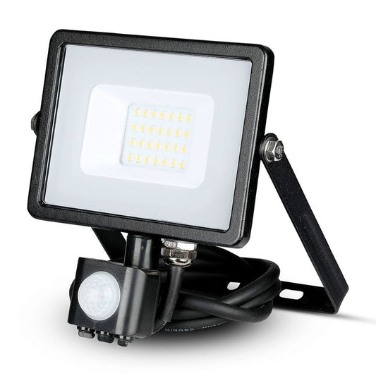 20W LED Sensor Floodlight Samsung Chip Cut-OFF Function Black Body 3000K