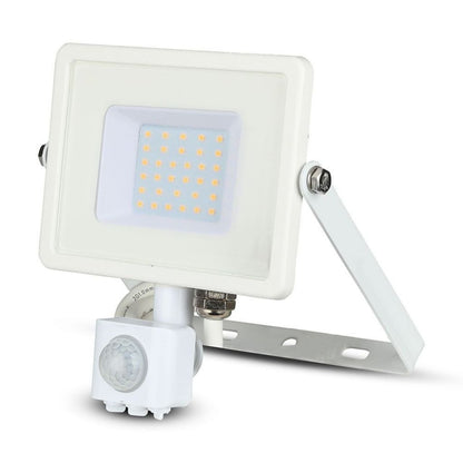 30W LED Sensor Floodlight Samsung Chip Cut-OFF Function White Body 4000K