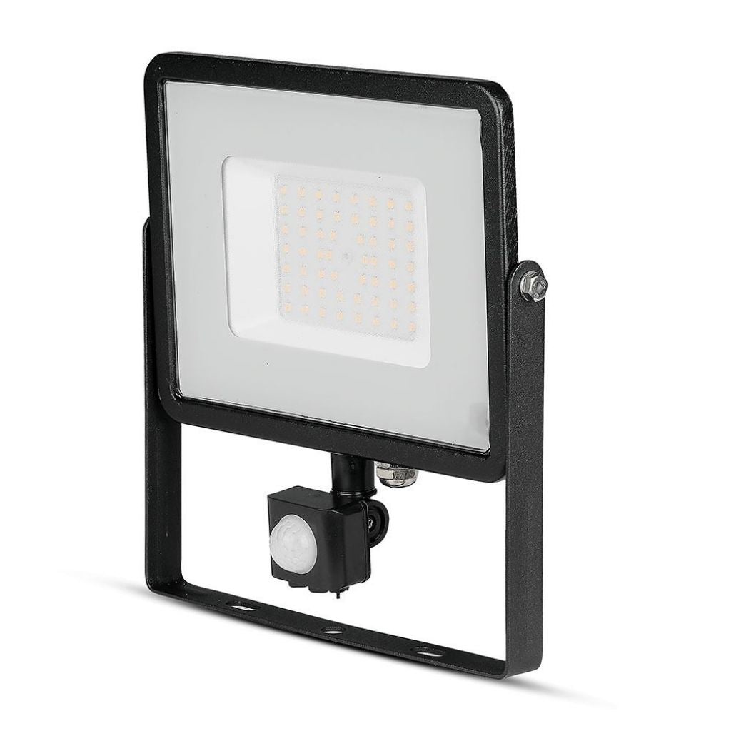 50W LED Sensor Floodlight Samsung Chip Cut-OFF Function Black Body 4000K