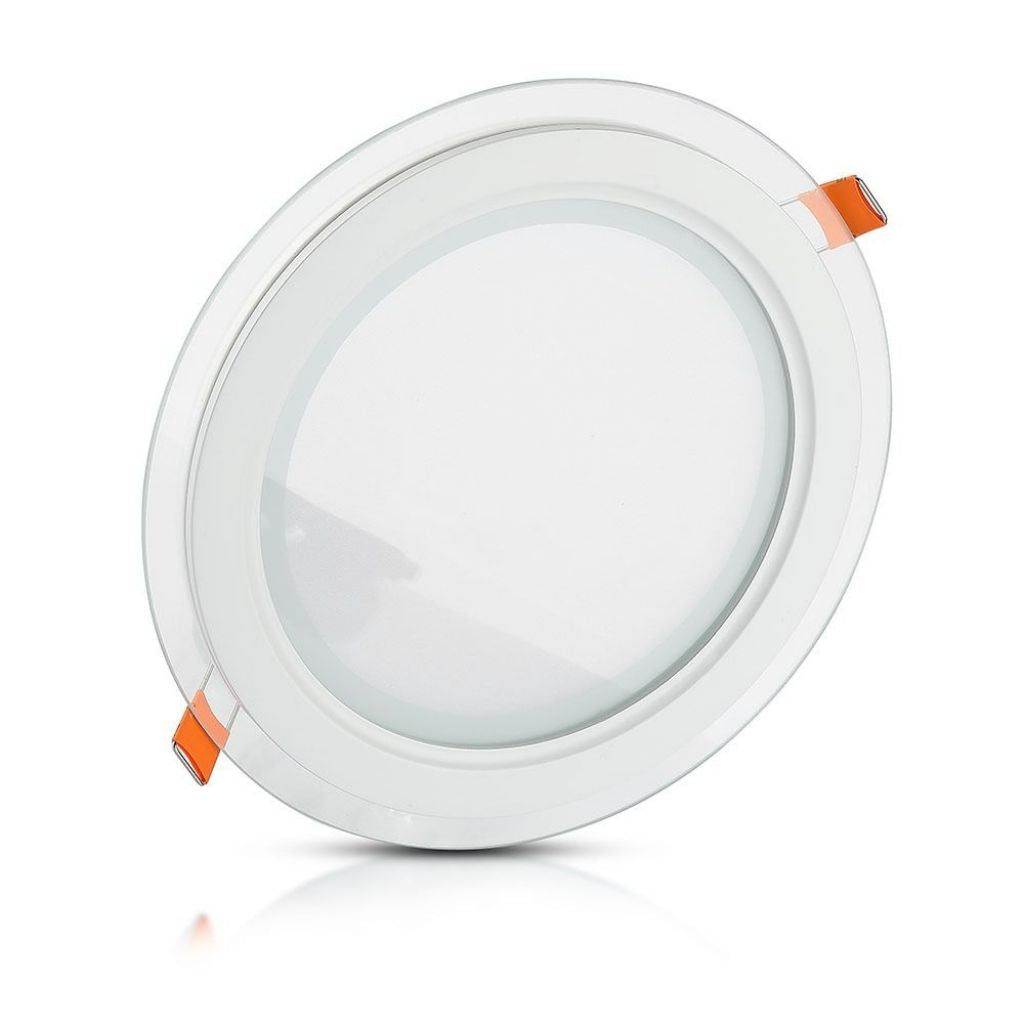 12W LED Panel Downlight Glass - Round 6000K