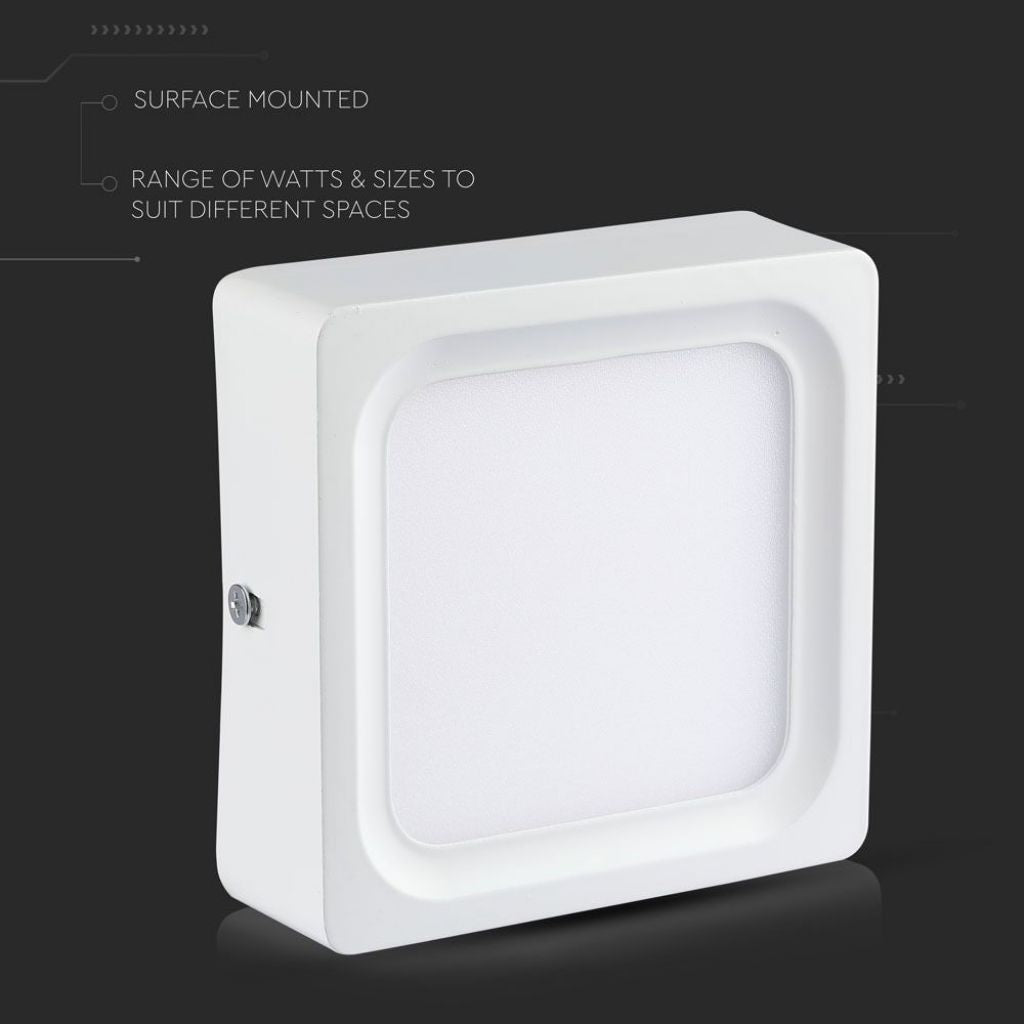 8W LED Surface Panel Downlight - Square 6000K