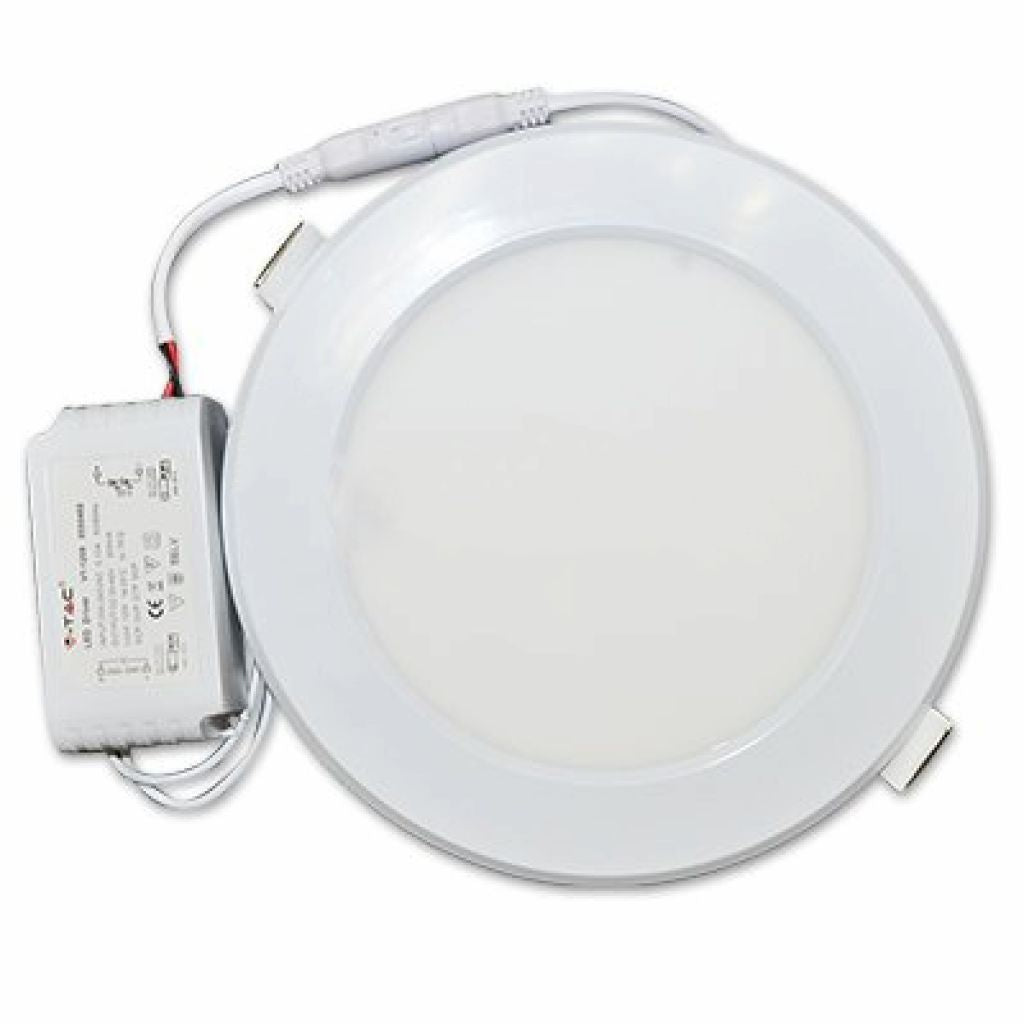 12W LED Plastic Panel Downlight - Round 3000K