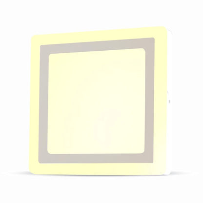 6W+2W LED Surface Panel Downlight - Square 3000K  EMC+CR80