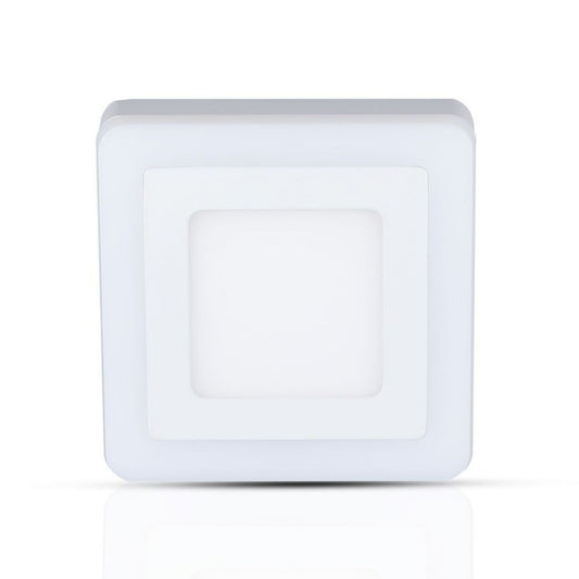 6W+2W LED Surface Panel Downlight - Square 4000K  EMC+CR80