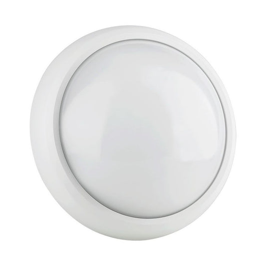 12W Dome Light Fitting White Body Round 3000K IP65